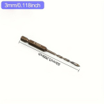Ristpeaga puurid (1-7 tk),  1vnt 3mm