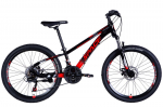 Laste jalgratas Mercury Alumiinium 24&Prime;, Must/Punane