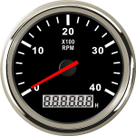 Universaalne 85 mm paadi tahhomeeter Sea Tachomeeter LCD LCD t&ouml;&ouml;tunnid meeter 6000 p/min/min 8000 p/min. Auto tacometro varikataja 12 V/24 V