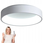 Moodne valge &uuml;mmargune LED laevalgusti 60 cm, puldiga, laeplafon