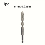 K&otilde;rge-k&otilde;vadusega neljahammastega ekstsentriline puuriotsik, sobib puidule, marmorile, metallile., 6 mm