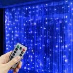 LED Kardinad Valgustusega Puldi kaudu, 3Mx3M / 9.8ftx9.8ft 300LED