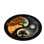 Yin-Yang Puu ja Kuu Vaip,  100 cm / 39 colių