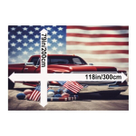 Luksuslik Kunstkasmiir Ameerika Lipp Auto Muster Vaip, Pestav Masinaga, 79 * 118 colių / 200 * 300 cm