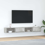 seina telerikapid, 2 tk，telerialus，TV Kapp betoonhall, 100x31x25,5 cm, tehispuit CFE488155