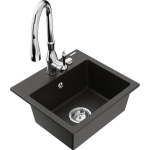 &Uuml;hekordne graniidist valamu Mexen Milo k&ouml;&ouml;gisegistiga Elia, must/kuldne metallic - 6505-75-670101-00