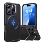 Cyber Tough (HaloLock) ESR &uuml;mbris koos alusega iPhone 16 Pro Max (must) jaoks