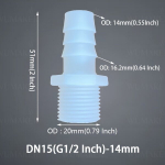 5tk Plastikust Meeste Keere Vooliku &Uuml;hendus G1/2 G3/4 Toll Pagood&uuml;hendus Veepumba Seade., G1/2&ndash;14 mm (0,55 colio)