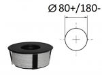 Must adapter keraamilisele korstnale pelletik&uuml;ttele. D-80/180 mm