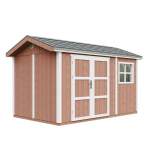 Aiamaja esmaklassiline 8,68 m&sup2; - K252x250x412 cm- P&otilde;randa ja bituumensindlitega - Timbela M914A-REDWOOD RED