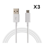 Kaabel Samsung Galaxy Tab A 8.0 2019 - valge micro usb kaabel 1 meeter [PARTII 3] Phonillico&reg;