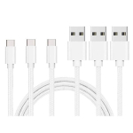 USB-C kaabel Honor 10X Lite - Honor 9X - Honor 8A - N&ouml;&ouml;rist H&otilde;bedane Valge 1 Meeter [PART II] Phonillico&reg;