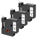 3 T&uuml;kki Valge Sildid - Phonillico&reg; - &Uuml;hilduv Dymo LabelManager - 12mm - 7m - Lint 45013
