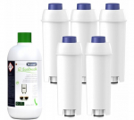 Veefiltrid Delonghi kohvimasinale, 5 tk + 500 ml katlakivieemaldusvahendid