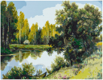 Maalimiskomplekt numbrite j&auml;rgi J&otilde;ek&auml;&auml;r, 40 x 50