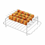 Roostevabast terasest grillrest, koos varrastega, 1 tk