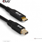 Club3D DisplayPort kaabel CAC-1561 2 m, Mini DisplayPort, USB Type-C, 240 Hz, 40 Gbit/s, 32 kanalit, RoHS