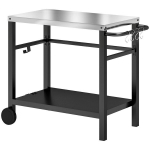 Grillilaud t&ouml;&ouml;pinnaga 102 x 56 x 81 cm, riiulite ja konksudega, tumehall