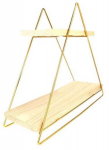 Eraldiseisev riiul 498HFT1105, 38x16x42 cm, kuldne/pruun