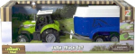 Traktor koos haagisega: tuled ja helid