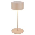Briloner LED-laualamp, laetav, juhtmevaba, h&auml;mardatav, puutetundlik, IP44 kaitseklassiga, soe valge/beež.