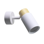 Seinalamp Candellux Claro 91-27702 valge 1x15W GU10 puidust detailiga