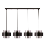 Candellux Spiega rippvalgusti, 4 pirniga, must suitsuklaasiga