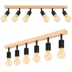 Laelamp E27 LED 6x, must puit, loft-stiil