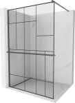 Mexen Kioto+ du&scaron;isein riiuliga Walk-in 90 x 200 cm, must muster, gun gray harjatud - 800-090-121-66-78, 90 x 200 cm