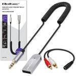 Qoltec juhtmeta helivastuv&otilde;tja Audio HiFi Home&Car; | Bluetooth 6.0 | 2 x RCA | 1 x AUX 3,5 mm minipistik | USB | mikrofon