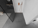 Mexen Kioto L du&scaron;isein Walk-in 60 x 200 cm, must raam, harjatud vask - 800-060-103-65-70