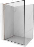 Mexen Kioto L du&scaron;isein Walk-in 90 x 200 cm, must raam, harjatud vask - 800-090-103-65-70, 90 x 200