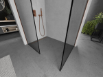 Mexen Kioto du&scaron;isein Walk-in 90 x 90 cm, must raam, roosa kuld - 800-090-202-60-70-090