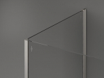 Mexen Kioto du&scaron;inurk Walk-in 110 x 90 x 40 cm, must raam, harjatud nikkel - 800-110-090-221-97-70-040