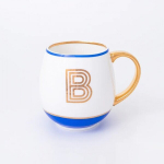 Teetass, Library monogram - B, 450 ml, Bombay Duck, sinine