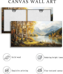L&otilde;uendil maal Maastik j&otilde;e &auml;&auml;res Dekoratiivne Esteetiline 59x119 cm &mdash; elutoa seinakaunistus, panoraam loodusfoto, magamistoa pilt, suureformaadiline seinakunst, maastik seinale, kaasaegne l&otilde;uendikunst, kabineti sisustus