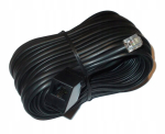 Side pikendusjuhe Rj11 6p4c, 15m, must