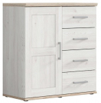 Kummut Romance KOM1D4S, valge/pruun