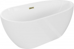Mexen Eos eraldiseisev vann 150 x 75 cm, valge, kuldne &uuml;levool - 52471507500-50, 150 x 75 cm