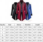Meeste frakk, gooti stiilis steampunk-kost&uuml;&uuml;m, elegantne kuub, must, 2XL &mdash; maskeraadikost&uuml;&uuml;m, viktoriaanlik pintsak, cosplay jakk, halloween kost&uuml;&uuml;m, ajalooline kost&uuml;&uuml;m, meeste vintage riided, sametpintsak