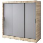 L&uuml;kanduksiga riidekapp riiulite ja riidepuudega Belvedo Gold Sonoma tamm / Artisan Mat 200 x 200 cm komplekt