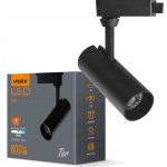 Videx Alu Led lamp 10w 4000k, must, reguleeritav