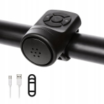 Elektrooniline jalgrattakell 120db helitugevuse ja alarmiga, Usb laadimine