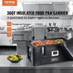 Termo-toidukonteiner VEVOR, 30 L, eestlaetav, 627x430x310 mm, must