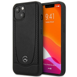 Mercedes MEHCP14MARMBK iPhone 14 Plus 6.7 musta / musta nahkakate linna jaoks