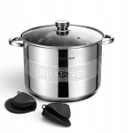 Traditsiooniline roostevabast terasest pott 19,3l, kaanega 32cm