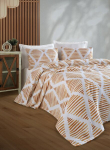 L'essentiel Maison voodikatte ja padjap&uuml;&uuml;ri komplekt Segment, 160x230 cm, sinepi-/valget v&auml;rvi
