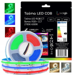Led riba Cob Rgb+cct 5m, 840 Led/m, 2700-6500k