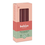 Bolsius Essentials lauak&uuml;&uuml;nlad 17cm, 8tk, sametine punane, kuni 5h