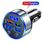 Kiire auto telefonilaadija, USB-C, 1 tk, Silvery